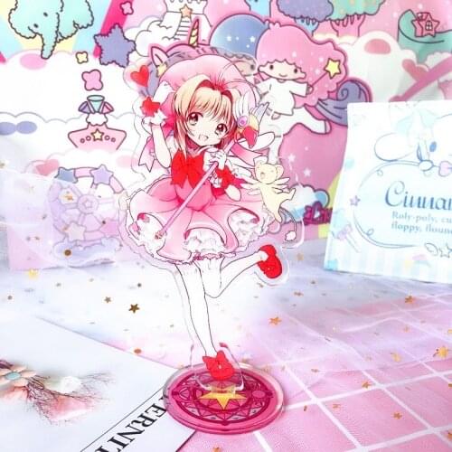 Anime Cartoon Cardcaptor Sakura Cosplay Acrylic Action Figure sakura Stand Model Plate Desk Decoration Toy Gift 15cm