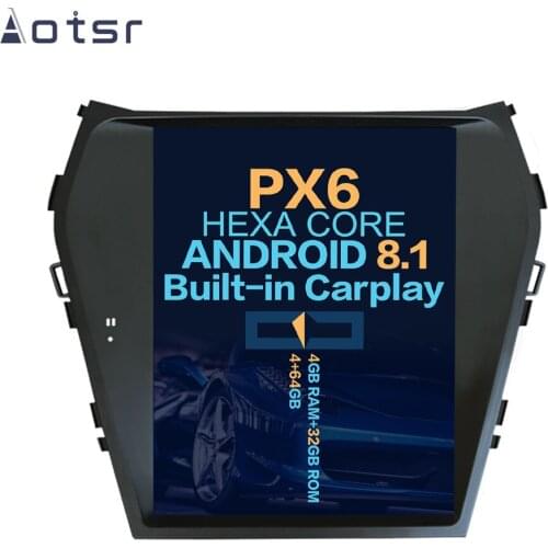 Aotsr Tesla 10.4“ Vertical screen Android 8.1 Car DVD Multimedia player GPS Navigation For HYUNDAI IX45 Santa Fe 2013+ carplay