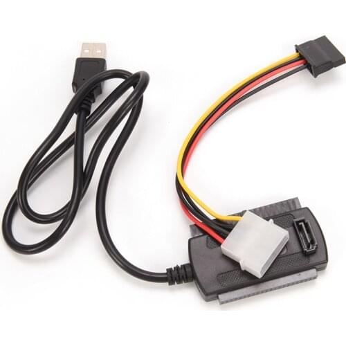 2020 Adapter Converter Cable 4 Pin USB 2.0 to IDE SATA Adapter Cable Power Cable for 2.5 3.5 HD HDD Hard Drive