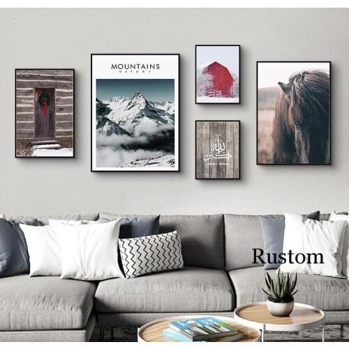 Painting for Interior Nordic Landscape Canvas Posters and Prints for Living Room Horse Picture On Wall Loft Frameless Room Decor