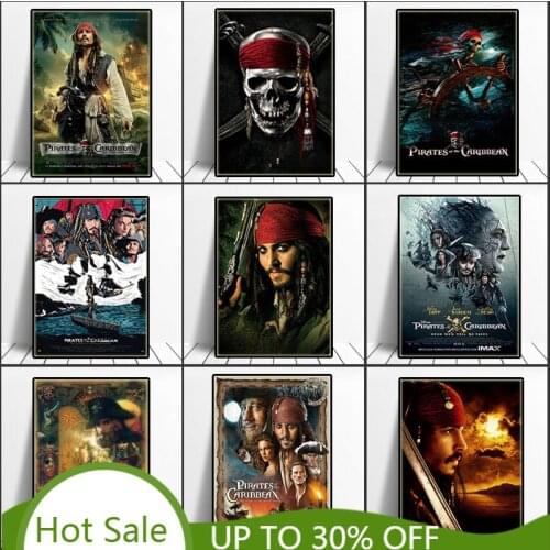 Classical Anime Movie Pirates Of The Caribbean Canvas Painting Disney Posters Prints Nordic Wall Art Picture Home Decor Cuadros