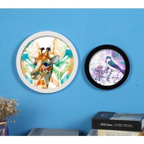 Creative Home Decoration Picture Frame Round Thickening Solid Wood Photo Frame Picture Building Decorative photo frame
