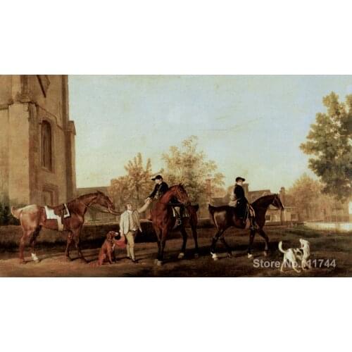 Horse for painting The Hunters Leave Southill George Stubbs replicas High quality Hand painted