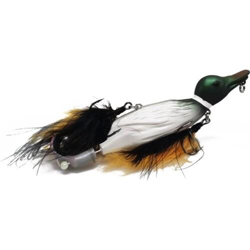 LUTAC Floating Duck Lure 105mm 29g Feather Treble HooK Sea Bass Pike Artificial Hard Plastic Simulated Bait