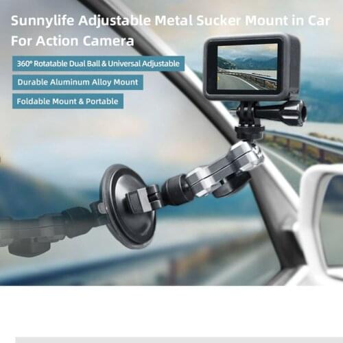 Metal Suction Cup Bracket For GoPro Hero 9 8 Osmo Pocket 2 Action Camera Accessories Windshield Mount Fixed Base Holder Adapter