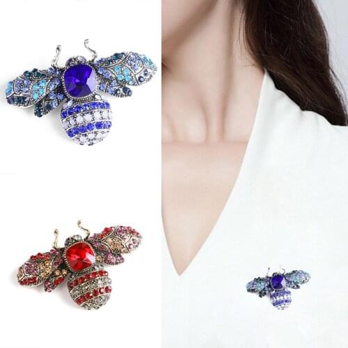 Retro Fashionable Rhinestone Brooches Gift for Women Enamel Insect Spider Brooch Pin Collar Lapel Badge Jewelry Gift Accessories