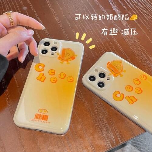 3D Cheese Whirligig Protection Phone Case for iPhone 12 Pro Max 11 pro max X XS XR 7 8 Plus 12mini Release Stress Soft Cover