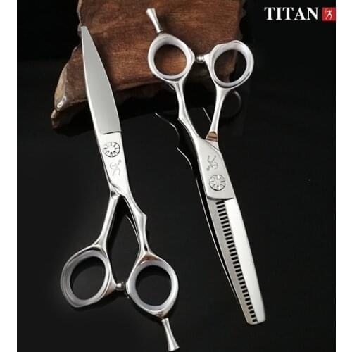 Titan high quality beard ball screw hand made sharp VG10 steel hair cutting scissors free shipping