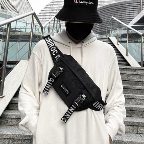 2020 Casual Men Waist Bags Street Style Chest Bag Belt Pack Canvas Unisex Crossbody Messenger Bag Fanny Pack Man Chest Pouch