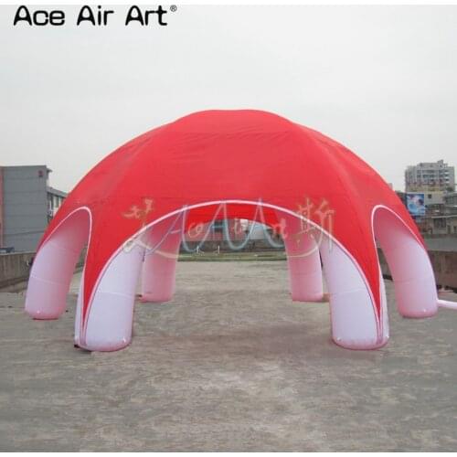 Durable half cover inflatable spider event tent/ air dome event gathering stations with led light in several colors for sale