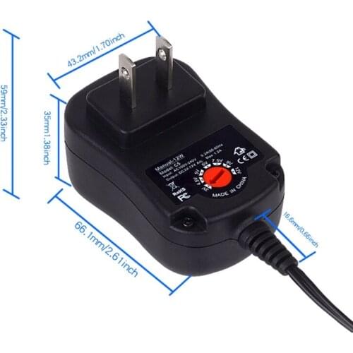 Adjustable 3V 4.5V 6V 9V 12V US Plug Power Adapter Replace 2-8pcs AAA Battery E56B