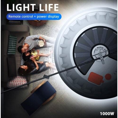 100W Super Bright LED Bulb Solar Lamp Rechargeable Remote Control Outdoor Camping Lantern Portable Emergency Night Market Light