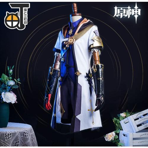 STOCK Genshin Impact Cosplay Albedo Cosplay Costume Game Full Set Of Clothes 2021 New