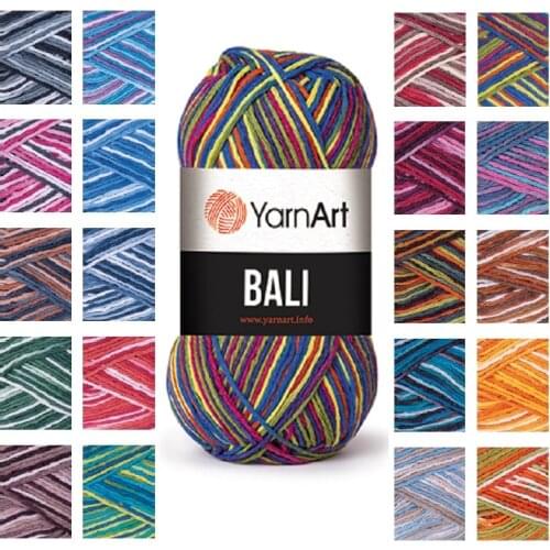 Yarnart Bali Yarn 100gr-215mt %80 Cotton %20 Polyester Variegated Color Hand Knitting Crochet Baby Summer Spring Knitwear DIY