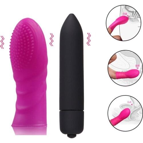 Dance Finger Sleeve Vibrator Clitoris Stimulator Bullet Vibrator Female Masturbator for Women G Spot Massage Sex Toys for Adults