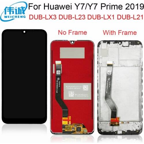 Original For Huawei Y7 2019 DUB-LX3 DUB-L23 DUB-LX1 Y7 Prime 2019 / Y7 2019 LCD Display Touch Screen With Frame lcd sensor