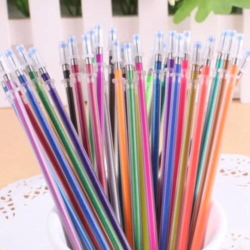 12/24/36/48 Office School Home Decor DIY Fluorescent Gel Colorful Paintings Drawing Pen Party Brushes Refills Watercolor Refills