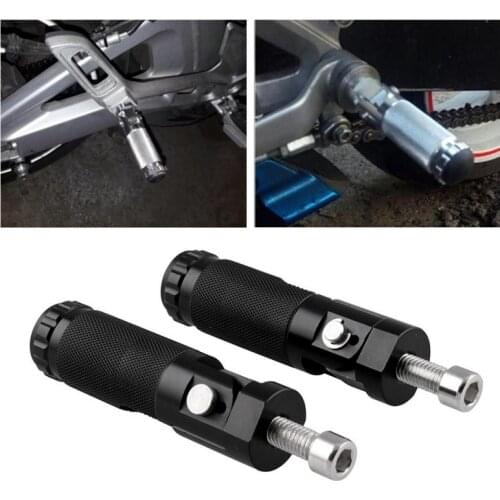 2Pcs/set High Quality Black CNC Aluminum Alloy Universal Motorcycle Pedals Pedal Folding Pedal Motorcycle Accessories Dropshipp
