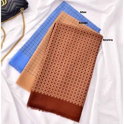 2020 Newest Women Geometry Pattern Frayed Scarf 3Colors 10pcs/lot