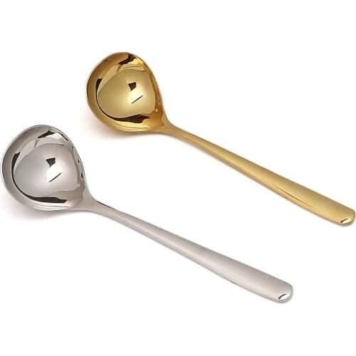 304 Stainless Steel Soup Spoon Long Handle Ladle Kitchen Tool Table Serving Spoons Cooking Scoop Tableware Kitchen Utensils
