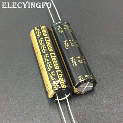 5Pcs/20Pcs/100Pcs 56uF 450V56UF Chang CD264 Series 12.5x45mm 450V56uF Electrolytic Capacitor