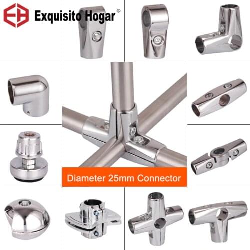32MM Stainless Steel Pipe Airing Accessories Single Rod Round Pipe Rack Joint Pipe Fittings Connector Fixed Parts Landing