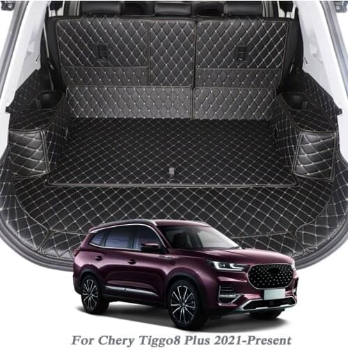 Car Styling PU Leather Rear Trunk Mat For Chery Tiggo 8 Plus 5/7Seats 2021 Car Boot Mat Carpet Tray Protector Auto Accessoy