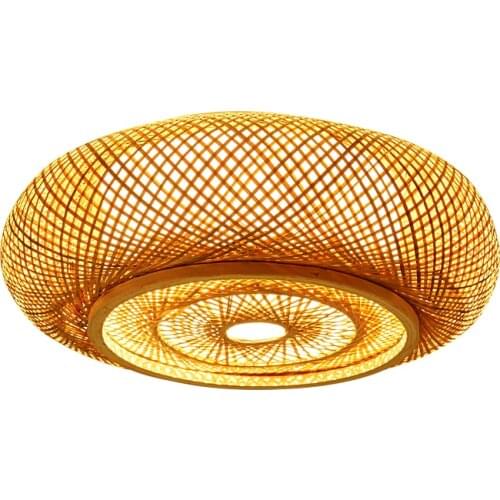 Bamboo Ceiling Lights for Living Room Chinese Style Hanging Ceiling Light Cover Bedroom Ceiling Lamp Kitchen Home Decor
