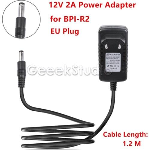 Free Shipping! Original 12V 2A EU Plug DC Power Adapter / Supply only for Banana Pi R2 BPI-R2 Board