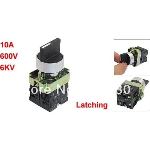XB2-BD33 4 Screw Terminal Latching Lock 3 Three Position Rotary Select Selector Switch 2 NO Normally Open 22mm 7/8" ZB2-BE101C