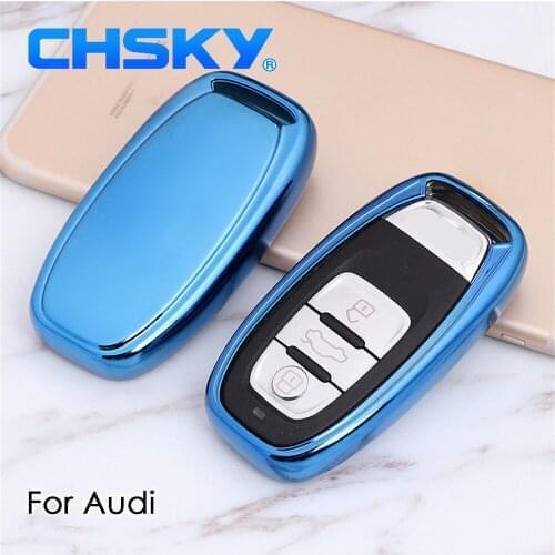 CHSKY TPU For Audi key cover For Audi A3 A4 A5 A6 A7 Q5 Q7 R8 RS4 RS5 RS6 Car key cover case for keychain Car Covers accessories