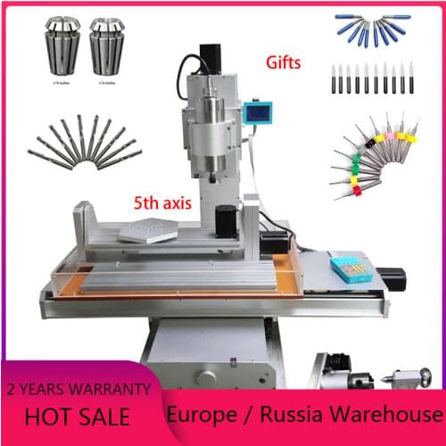 2200W wood router 4 axis cnc 6040 Vertical metal engraving machine 1500W 5 axis PCB milling carving for aluminum steel