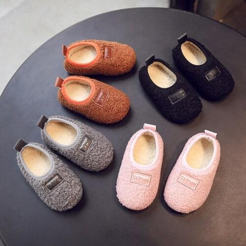 Kids Shoes New Boys And Girls Non-slip Childrens Students Baby Fashion Fashion Warm Shoes Winter Children Plush Cotton Shoes