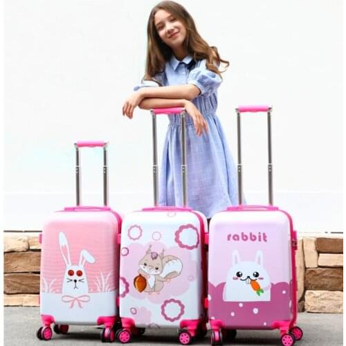 Kid Travel Rolling Suitcase 20 Inch kids suitcase cabin Luggage suitcase for girls trolley luggage Wheeled Suitcase trolley bags