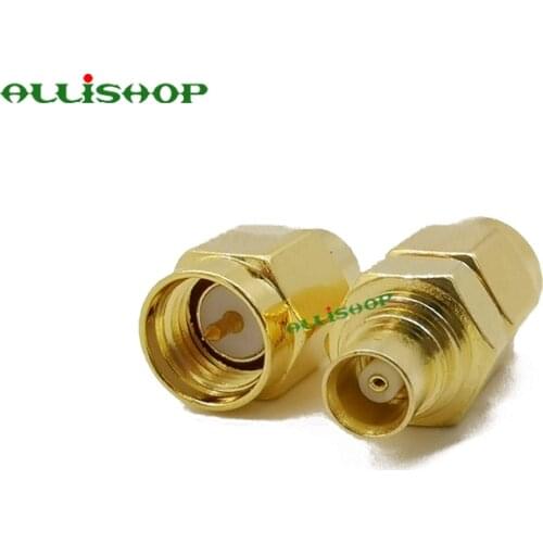 ALLiSHOP MCX Female Jack to SMA Male Plug RF Coaxial Adapter Connector Gold Plating Straight 50 Ohm