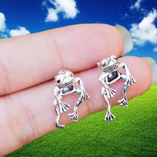 Cute Frog Earrings Women Girls Stud Earrings Funny Aninal Statement Earring Gothic Ear Piercing Jewelry Gifts