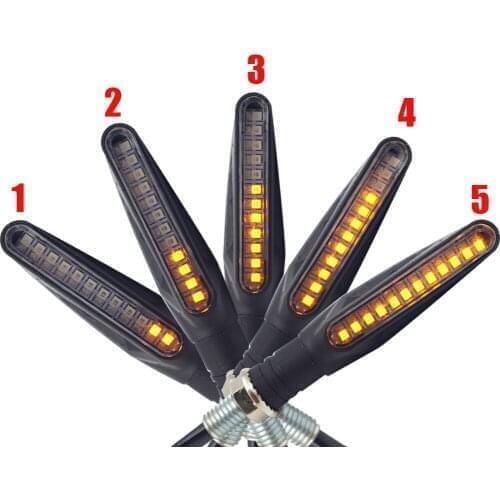 Motorcycle led turn signals 12V 2pcs flashes flowing water blinker foldable FOR duke pulsar ns200 xadv 750 honda cbf 125 xj6n