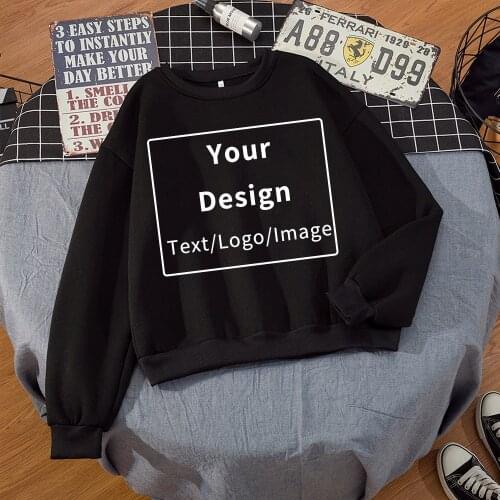 DIY Custom Design Mens Sweatshirt Print Your Logo Pictures / Photos Men Women Hoodie Hip Hop Tops Sportswear Logo Sweatshirts