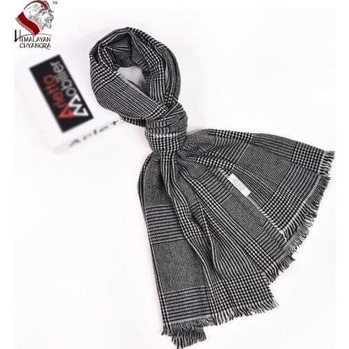 Nepalese 100% Pure Cashmere Houndstooth Checked Plaid Shawl Scarf Wrap Thick Warm Soft Free Shipping Premium Quality