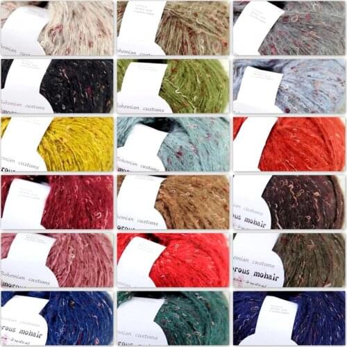 Sale 1SkeinX50gr Luxury Fluffy Soft NEW MOHAIR Shawls Hand Knit Crochet Yarn 825-yarn
