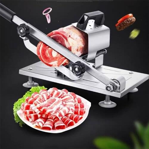 Stainless Steel Manual Frozens Meats Slicer Mutton Ham Beef Cutter Cutting Machine Kitchen Supplies wzpi