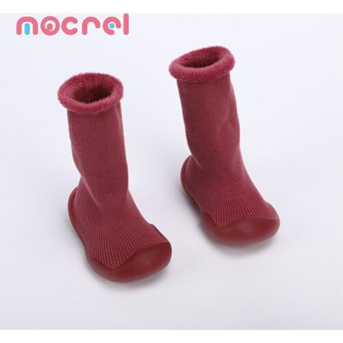 Season With Baby Childrens Shoes And High Pile For Indoor Soft Bottom Shoes Crawling Seamless Integration Toddler First Walkers