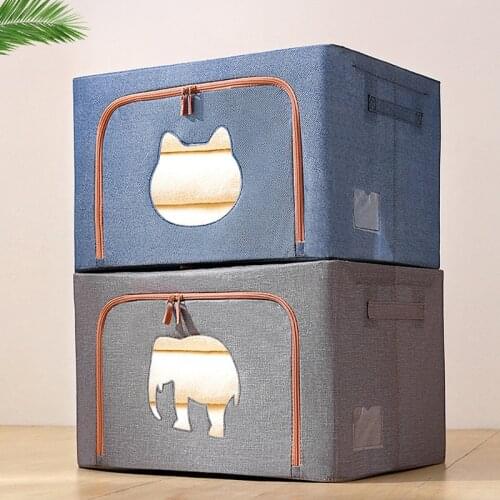 Mcao Clothes Storage Bags Large Capacity Organizers Reinforced Handle Clothing Quilt Blankets Foldable with Sturdy Zipper TJ3520