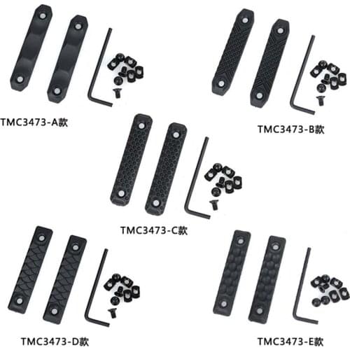 TMC3473 2PCS New Universal Rail Cover Handguard Set for Mlok Nylon Plastic Material Including Screws With Wrench