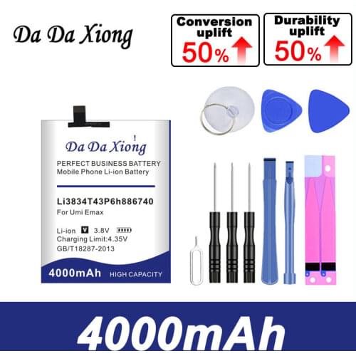 High quality 4000mAh Li3834T43P6H886740 Battery for UMI EMAX / UMI IRON For TCL TliS600 3N I718M M2U M2L M2M Phone battery