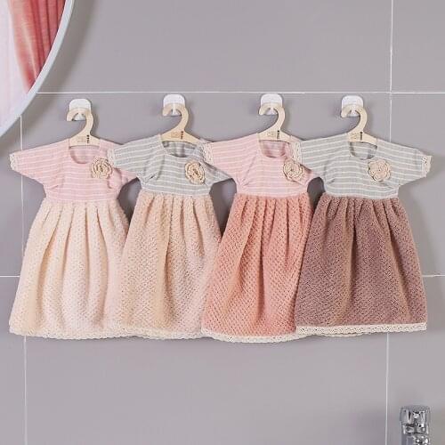 YADA 2020 New Pineapple Pattern Plaid Corsage Kitchen Hand Towel Creative Princess Skirt Hand Towel For Adults Women TW200006