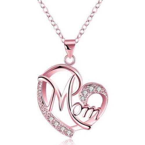 Womens Pendant Necklace Classic Exquisite Mom Hollow Out Heart Jewelry Collection For Women Girl HSJ88