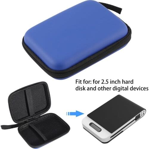Hard Nylon Carry Bag Compartment Case Cover Hard Disk Drive Protect Protector Bag Enclosure Case for 2.5'' HDD ONLENY Piece