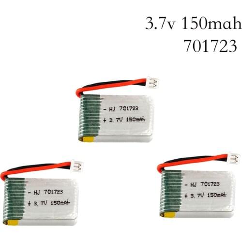 3pcs 3.7v 150mah 30C For H20 U839 S8 M67 Battery RC Quadcopter Spare parts 3.7v LIPO Battery for H20 Battery for toy Helicopter