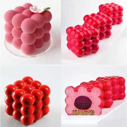 6 Holes 3D Magic Ball Cake Mold For Baking Home Party Wedding Silicone Mould Mousse DIY Baking Christmas Valentines Day